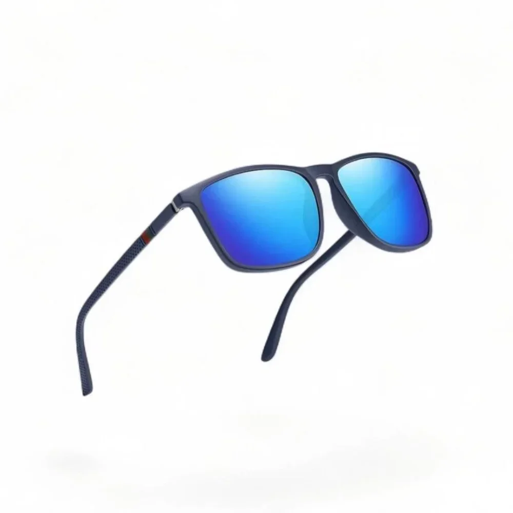 NEW - Polarized Mirror TAC Polycarbonate Framed Light-weight 139 mm - BLUE